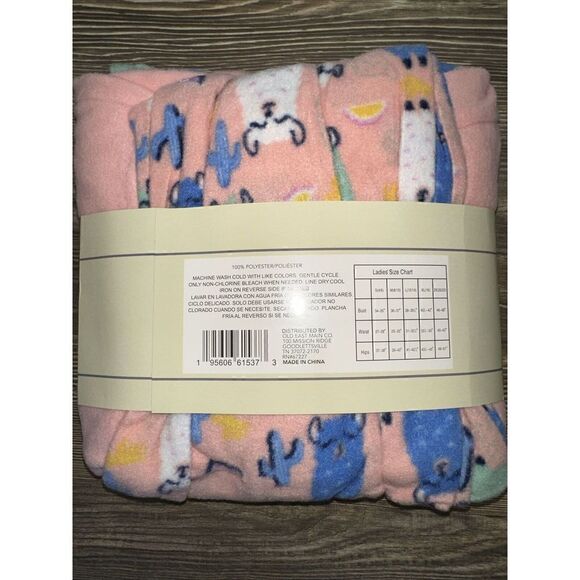 Bobbie Brooks Ladies Two Piece PJ Set Size M Fleece Pajamas Pink NEW. K - Picture 4 of 4